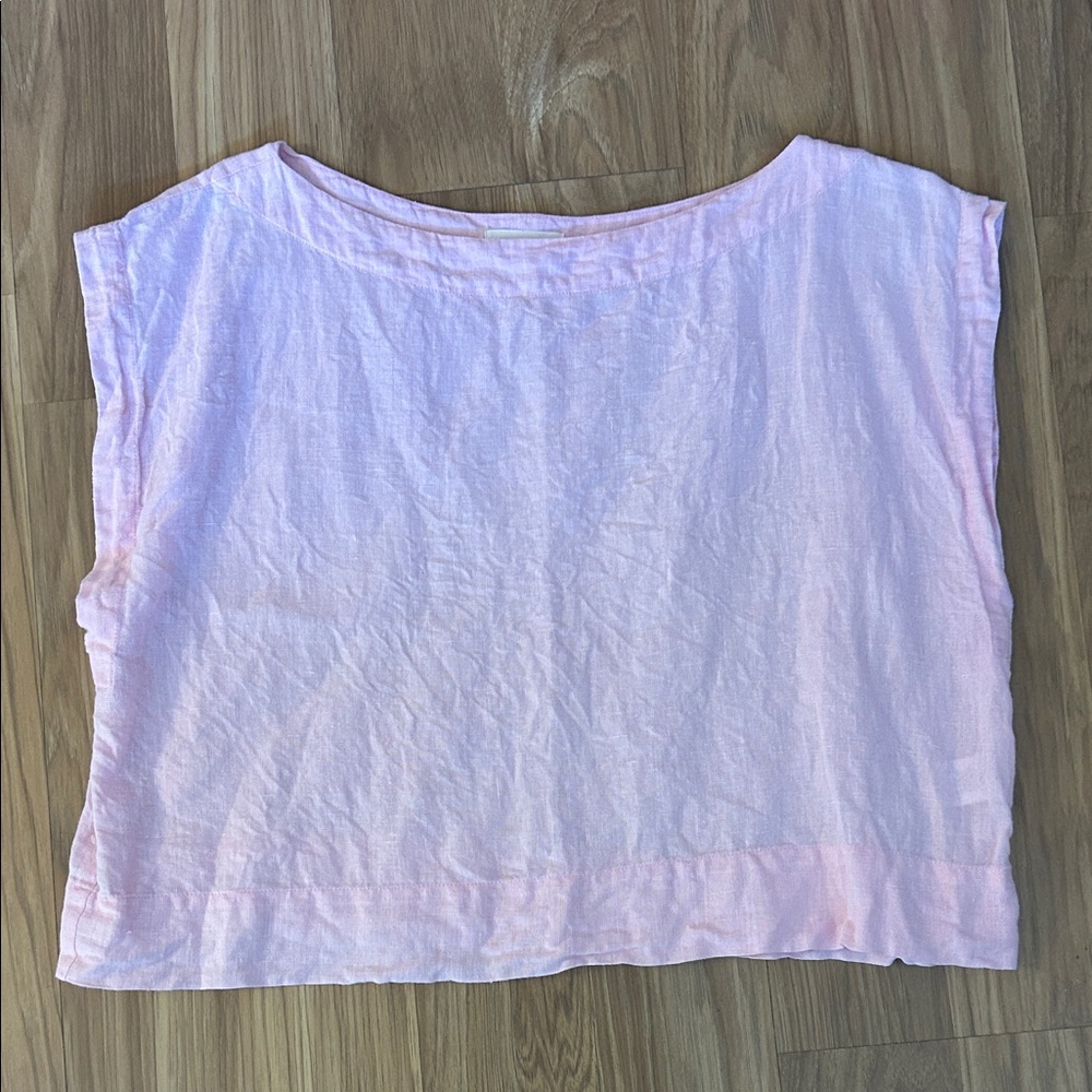 Pink Linen Women's Top